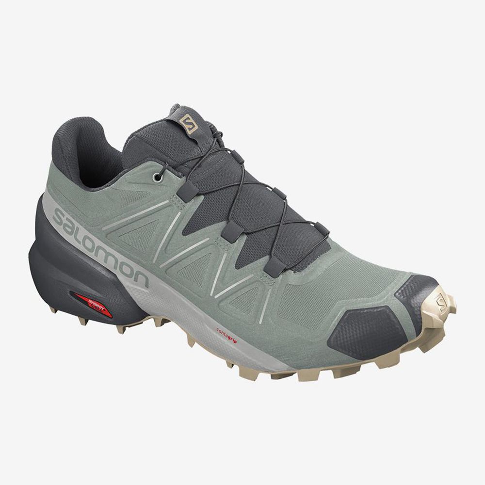 SALOMON SPEEDCROSS 5 Philippines - Men's Trail Running Shoes - Green | 563481-MFE